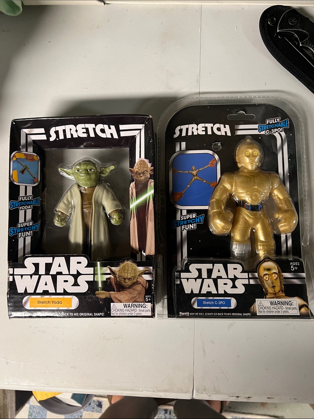 Star Wars Stretch Yoda (Green) & C-3PO (Gold) Action Figures - Stretch Toys